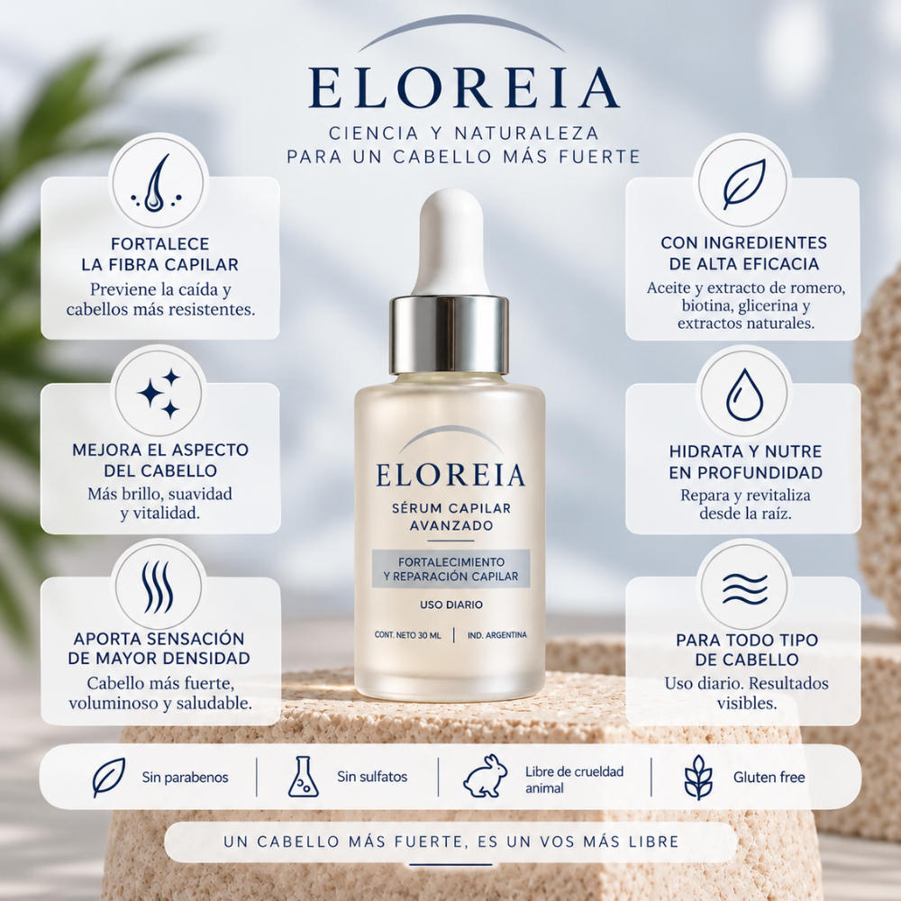 ELOREIA® Sérum Capilar Avanzado | Cabello Más Fuerte y con Mayor Densidad