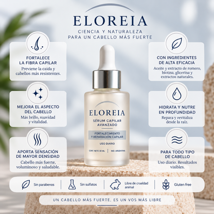 ELOREIA® Sérum Capilar Avanzado | Cabello Más Fuerte y con Mayor Densidad